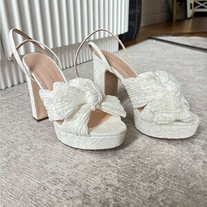 Loeffler Randall Natalia 110MM Lace Platform Sandals.